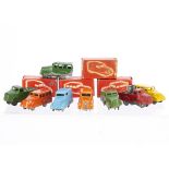 Teeny Toy Clockwork Diecast Toys, Light Van (2), orange, blue, Shooting Brake (2), orange, yellow,
