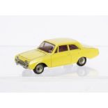 A Scarce Spanish Issue French Dinky Toys 559 Ford Taunus, bright yellow body, red interior,