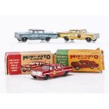 Milton Mini Auto Cars Chevrolet Impala's, No.308 Chevrolet Police Car, red body, 'Police' decals,