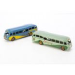 CIJ Ref No.6/10 Renault AEMD 1938/39 Autocar, two tinplate clockwork coaches, first pale green body,