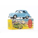 A CIJ Ref No.4/47 Panhard Dyna X Mécanique, pale blue body, aluminium and rubber wheels, clockwork