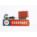 A CIJ Europarc Ref No.4/72 Saviem JL20 Transformer Transporter, blue/yellow cab, black chassis,