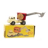 A CIJ Ref No.3/82 Renault Fainéant Excavator Truck, cream body, red crane cabin, silver arm, grey