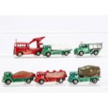 Elmont Plastic Gyro Toys, Overhead Repair Truck, Elmont Petrol Tanker, Esso Petrol Tanker, Sand-