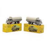 CIJ Ref No.3/25 Renault R 4145 Covered Truck, two examples, both grey body and tilt, one red plastic