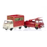 Milton Mini Auto Cars Commer Circus Van, white cab, red plastic back with Circus related decals