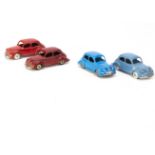 CIJ Ref No.3/47 Panhard Dyna X, four examples, red body, spun hubs, dark red body, alu and rubber