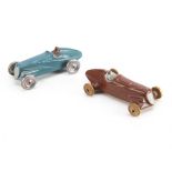 JRD (Ex CIJ) Flour & Plaster Delahaye 135MS Racing Cars, two examples, first brown body, silver