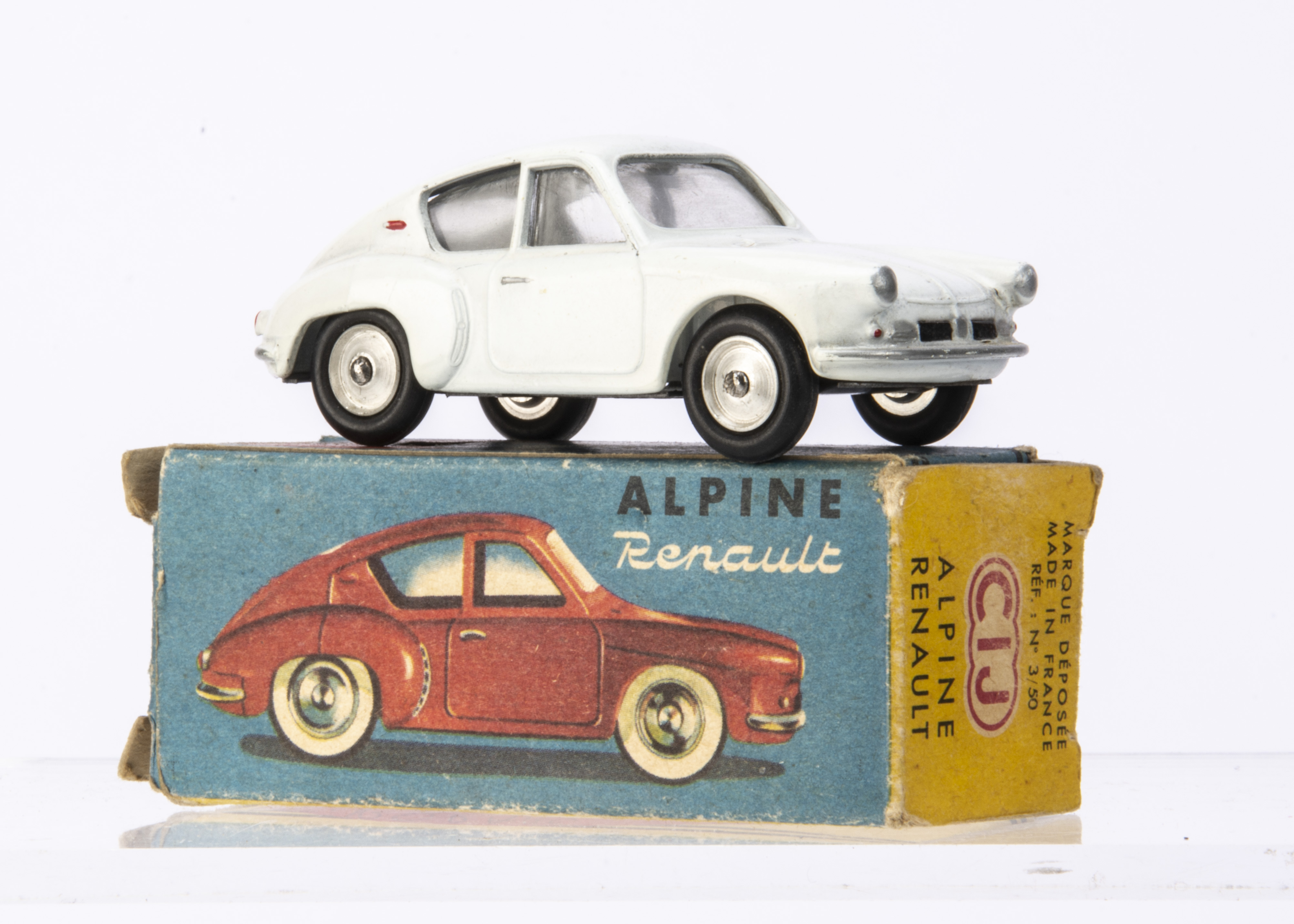 CIJ 3/50 F Alpine A106 Mille Mille - Miniature 1/43 Rouge, Zamac, Sans Vitre
