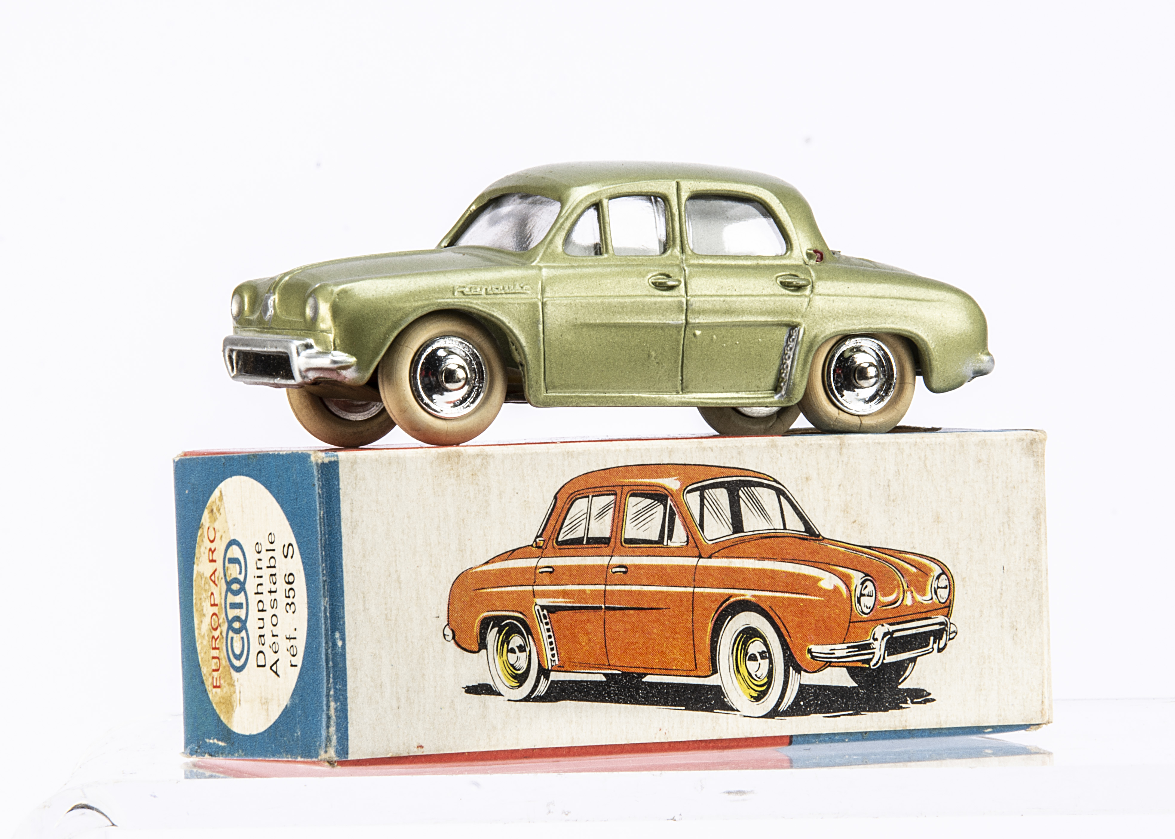 Taxi Miniature Dauphine Europarc – Jaune Et Vert – Échelle 1/356 – Neuf