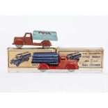 Robin Hood TP Series Petrol Waggon, two examples, red cab, metallic turquoise tank, 'Pool' decals,