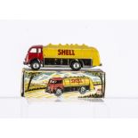 A CIJ Ref No.3/21 Renault R 4080 Tanker "Shell", red cab, black and yellow body, 'Shell' decals, red