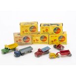 Way-Boy's Les Routiers Series Miniature Diecast Models, No.5 Dump Truck, No.6 Small Dumper, No.4 Tow