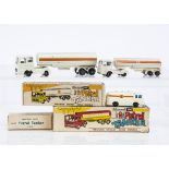 Maxwell Toys 'IBP' Petrol Tankers, No.564, No.582, No.592, all cream/white with 'IBP' decals, two in