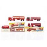 Maxwell & Milton Toys 'Indian Oil' Petrol Tankers, No.565, No.583, No.593, No.814, all in red