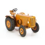 A CIJ Ref No.8/51 Renault R3041 Tractor 1951, large tinplate clockwork Tractor, orange body, '