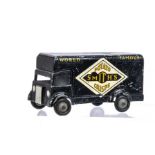 A Timpo Toys 'Smith's Crisps' Forward Control Luton Van, dark blue body, 'World Famous Smith's