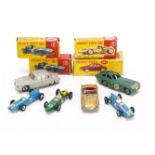 Dinky Toy Racing & Sports Cars, 195 Jaguar 3.4 Saloon, grey body, red interior, spun hubs, 240