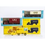 Budgie Toys No.238/702 Scammell Scarab, five examples, Rail Freight livery, GWR, LMS, Royal Navy (