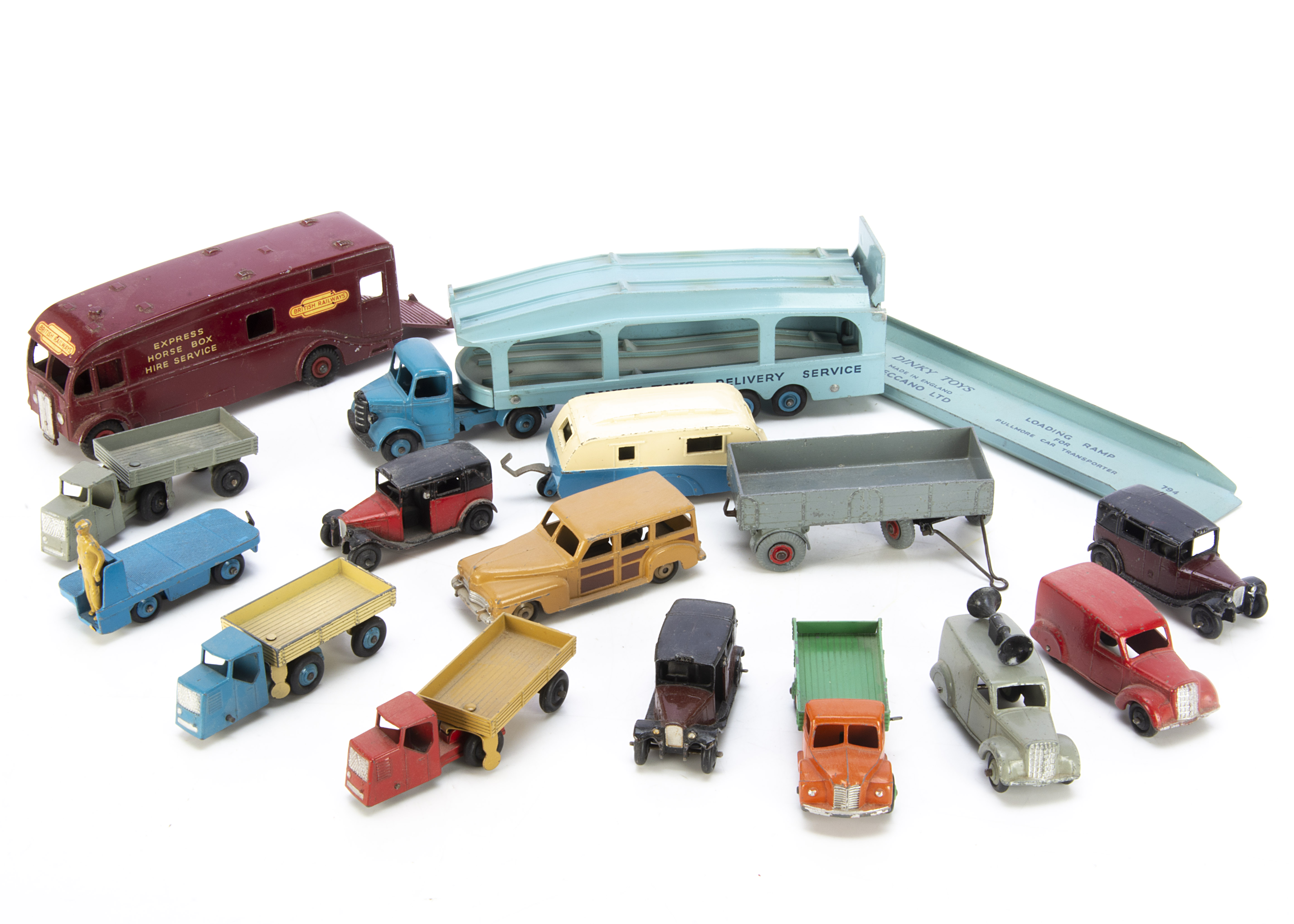 Dinky Toy Commercials, including 982 Pullmore Car Transporter, 794 Loading Ramp, 33w/415