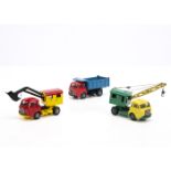 CIJ Saviem JL20 Construction Vehicles, Ref No.3/82 Excavator Truck, red/yellow body, grey plastic