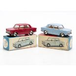 CIJ Europarc Ref No.3/7 Simca 1000, two examples, red and light blue, both with brown interior and