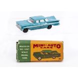 A Milton Mini Auto Cars No.303 Chevrolet Impala, turquoise body, silver trim, black plastic