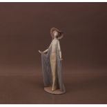 A late 20th century ceramic Lladro figure, of Dame Montecarlo, 36cm high, with its retail box