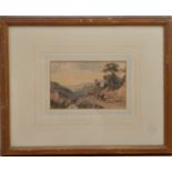After David Cox (British), A mountainous landscape, watercolour on paper, framed, glazed and mounted