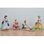 Six bone china figurines by Peggy Davies, The Illustrious Ladies of the Stage series (6)