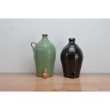 A large glazed earthenware cider flagon by Trevor Picter of White Horse pottery, 37cm high, together