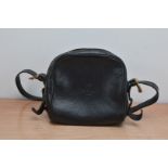 A small leather shoulder bag by Mulberry, in slight worn condition, 20cm x 22cm with shoulder strap