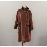 A 1990's ladies coat by Max Mara, faux fur collar, size 12