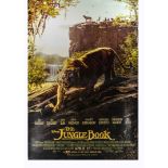 Jungle Book Film Poster, a very large Disney Jungle Book (2016) poster depicting Shere Khan, vinyl