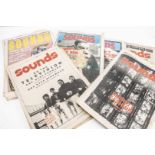 Sounds Magazine 1970s /1980s, more than forty copies of Sounds with five from the 1970s with the