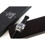 Mr and Mrs Smith Crew Wrist Watch, Men's Wrist Watch in Presentation Embossed Wooden Box, all inside