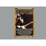 Eric Clapton Poster, A Limited Edition Ray Donovan designed Silk Screen poster for Eric Clapton's