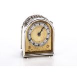 A 1980s silver time piece from Charles Frodsham & Co, 8cm high, appears to run, numbered 105/800,