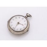 A George VI silver pair cased pocket watch by L. Maling of London, 55mm outer case marked London