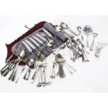 An America Art Deco part canteen of cutlery, the tapered handles with neo-classical decorations,