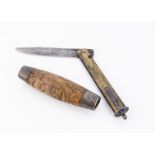 A late 19th or early 20th century Swedish folding knife by P. Holmberg, the barrel knife marked to