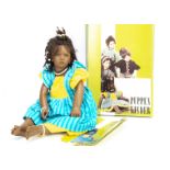 An Annette Himstedt Ayoka artist doll, vinyl African girl doll with hair wig, in original box with