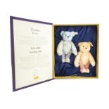 A Steiff limited edition Hello 2000 Good-Bye 199 set, 3269 for the year, two bears in original