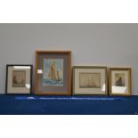 Four framed marine watercolours, the largest, 35cm x 28cm (4) IMPORTANT! REGARDING CONDITION