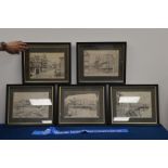 Five framed prints of Dartmouth, by John Gillo, all 35cm x 42cm (5) IMPORTANT! REGARDING CONDITION