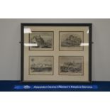 A framed group of the four etchings, of Greek scenes, frame size 59cm x 69cm IMPORTANT! REGARDING
