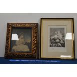 Four framed prints of women, one in an ornate frame, the largest 71cm x 57cm (4) IMPORTANT!