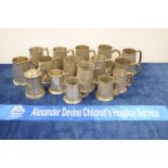 A collection of pewter tankards, approx 16 IMPORTANT! REGARDING CONDITION REPORTS: Please note