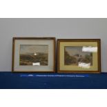 Four framed watercolours of landscapes, the largest, 45cm x 60cm (4) IMPORTANT! REGARDING