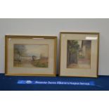 Four framed watercolours of landscapes, the largest, 44cm x 57cm (4) IMPORTANT! REGARDING